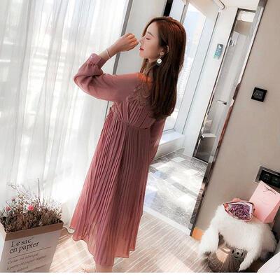 Chiffon Dresses Maternity Clothes For Pregnant Women Long Sl
