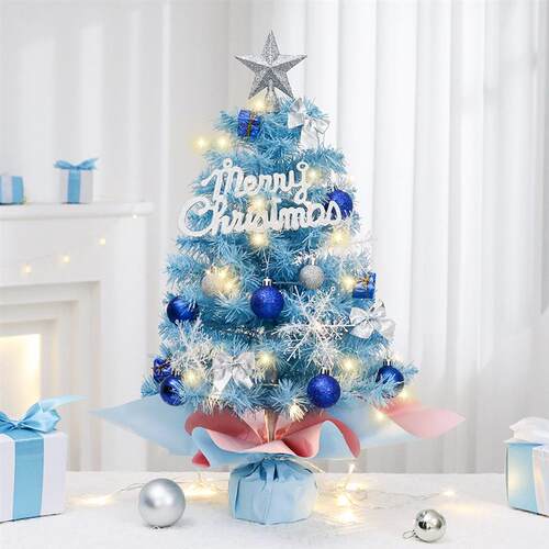 Mini Christmas Tree New 45/60cm Blue圣诞树新款摆件小树套餐