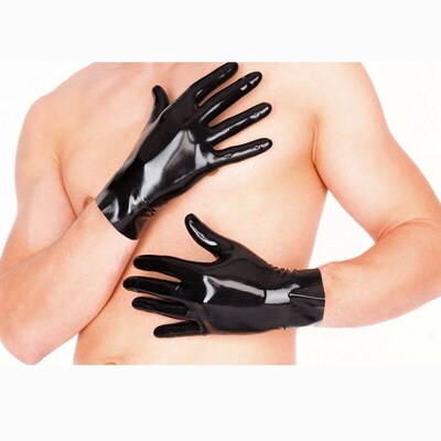 Free shipping Ftshist Women Shiny Faux Leather Long Gloves