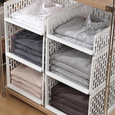 wardrobe layered partition storage box drawer large cabinet1