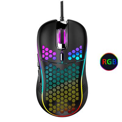 2023 New Wired Mechanical Gaming Mice USB Luminous Light Mou