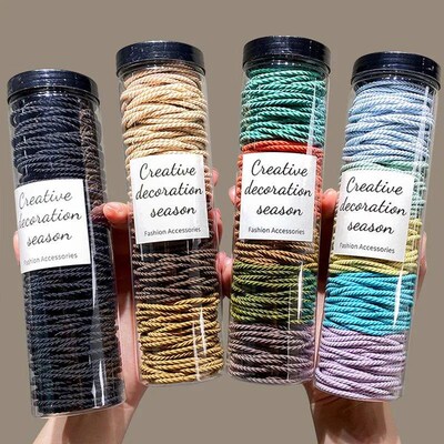 100pcs/lot Hair Bands Scrunchie Solid Color Elastic Rubber B
