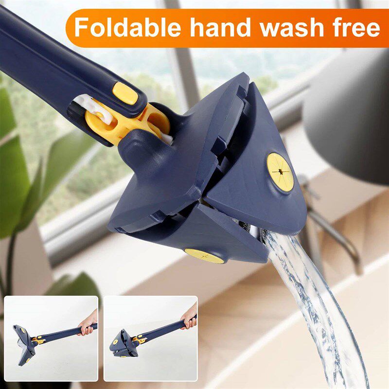 Cleaning Mop 360 Rotatable Water Absorption Triangular Mop