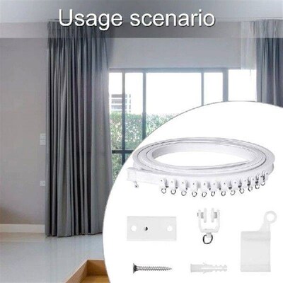 5 Meter White Curtain Rails with Flexible Designs and