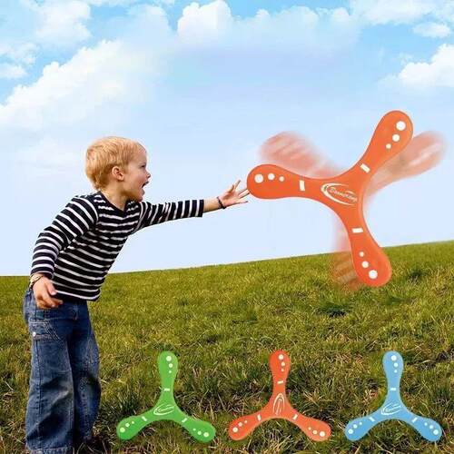 Children Soft Boomerang Toy Three-leaf Cross Outdoor Flying