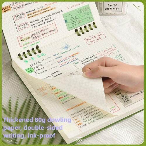 Flip Notepad Grid Notebooks B5 Diary Leaf Notebook Sketch Bo
