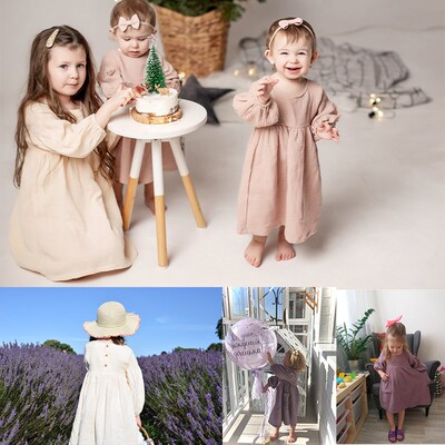 Autumn Spring Childrens Clothes Organic Cotton Double Gauze