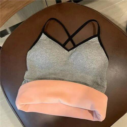Thermal Underwear Velvet Vest Winter Womens Simple Solid w