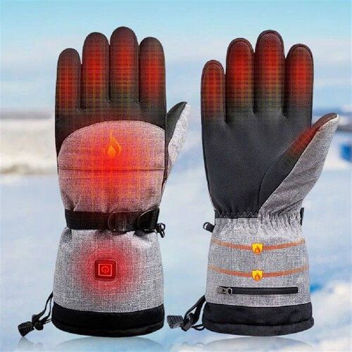 1Pair Winter Moto Heated Gloves Thermal Electric Cold