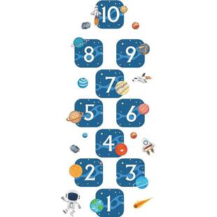 Childrens Hopscotch Game Self-adhesive Floor Stickers Indoo