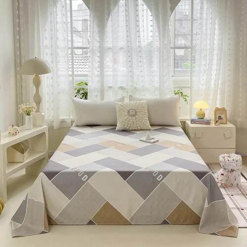 Soft Bed Flat Sheet Bedsheet Bedcover Linen Bedspread cloth