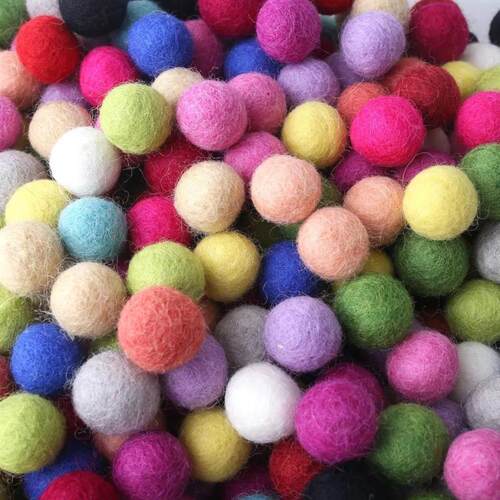 20pc 20mm Christmas Wool Felt Ball Wool Pom Poms Safe And So