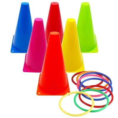 Parent Child Throwing Ring Game Cone Tossing Cornhole Sets H