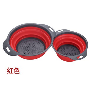 Kitchen Folding Drain Basket Fruit Vegetable Colander 沥水篮
