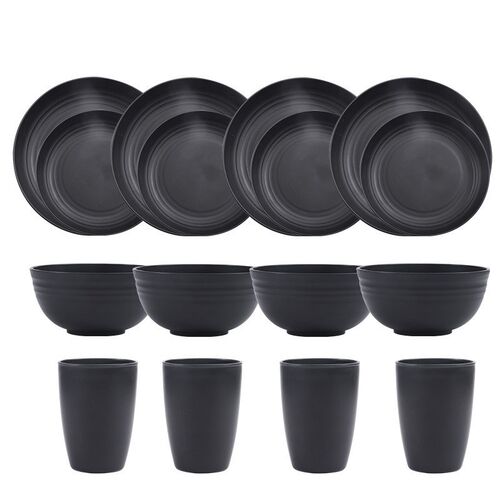Wheat Straw Cereal Bowls Bowl Cup Household Dining Plate Set