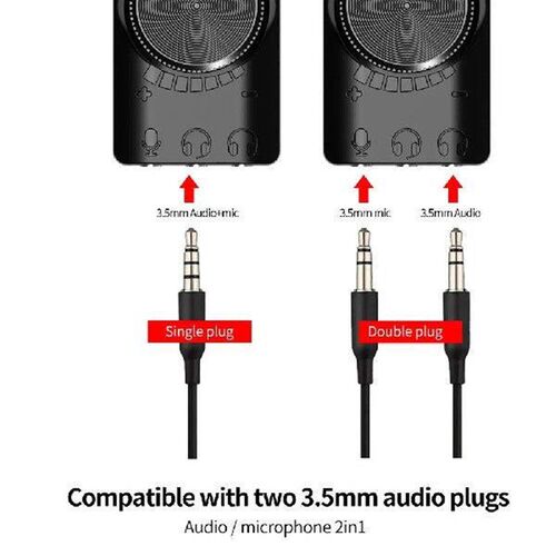 Audio Jack Cable Mute Switch Volume Adjustment Adapter GS3
