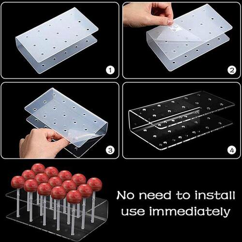 15 Holes Acrylic Lollipop Display Stand Acrylic Rectangle Sh