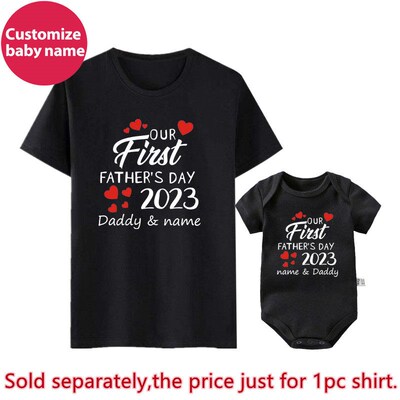 Custom Name Our First Fathers Day 2023 Daddy and Daughter S
