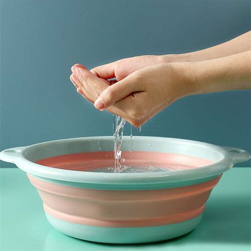Household Foldable Portable Washbasin Wall-Mountable Plastic