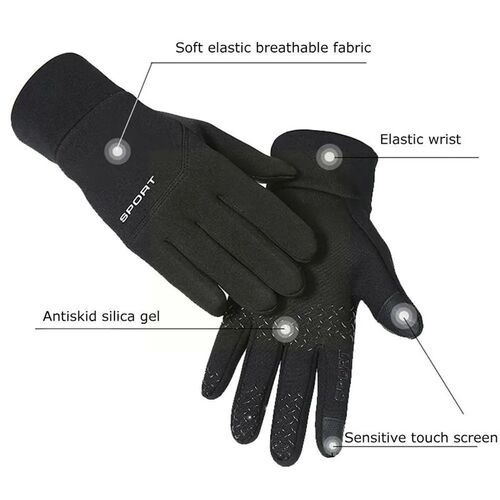 Football Gloves Boys Waterproof Thermal Grip Gloves Outfield