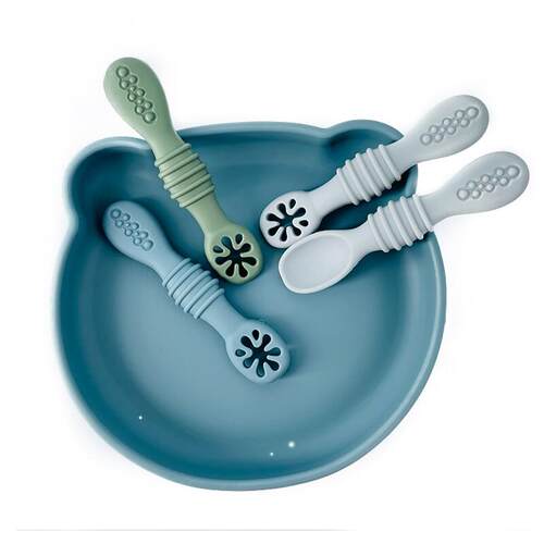 1PCS Lovely Baby Learning Spoons Utensils Set Adorable Toddl