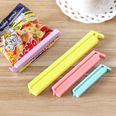 12Pcs Food Snack Package Bag  Sealing  Plastic Clips For Pac