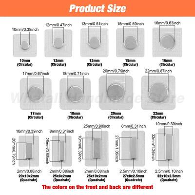 5Pairs PVC Invisible Hidden Metal Strong Magnetic Snaps Butt