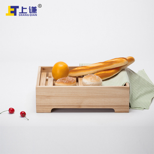 上谦杉木托架内置格栅盘糕点西饼蛋糕面包房烘焙展柜陈列软装陈设