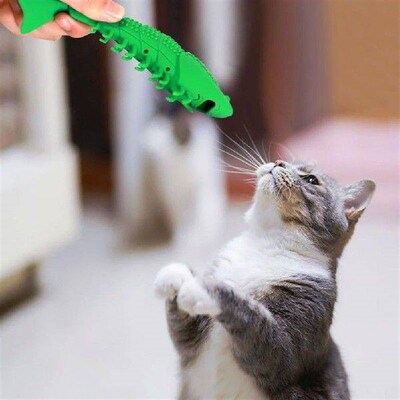 Adorable Simulation Shrimp Toys Pet Bite Chew Toy Cat