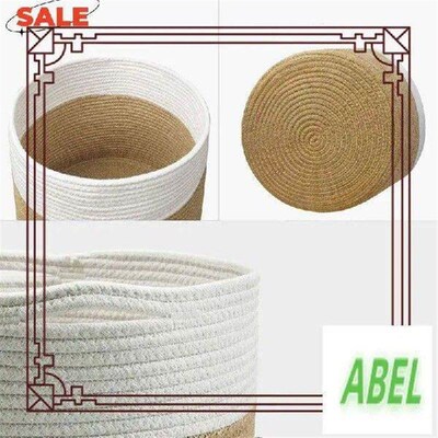 KB-Cotton Roll Rope Basket, Decorative Woven Storage