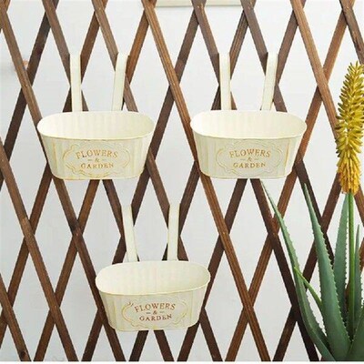 New Wall Mounted Railing Planter Box Portable Metal Garden