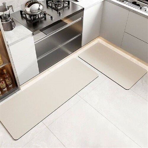 Solid Color Kitchen Mat Oil proof Kitchen Floor Rug Anti