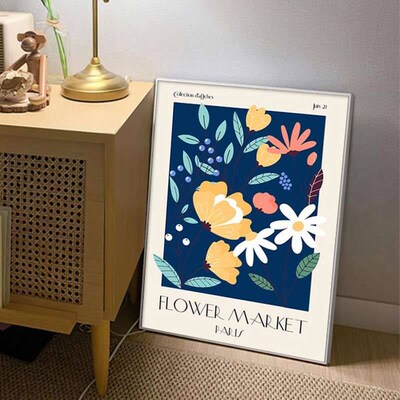 Nordic Ins Small Fresh Floral Bedroom Decorative Painting Ro