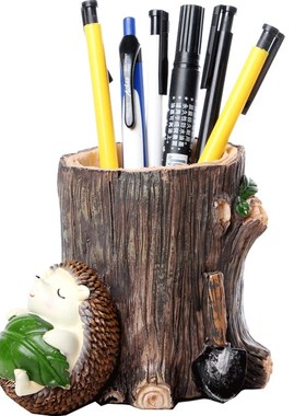 工艺品小摆件书房写字桌实用学习用品笔筒时尚卡通办公桌创意个性