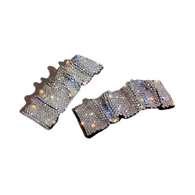 New hairpin wrinkled bangs clip back head full diamond BB cl