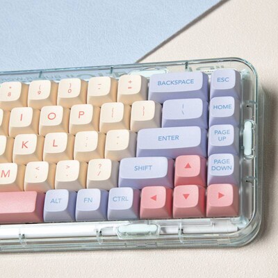 Marshmallow 132 Keys Keycaps PBT Dye Sublimation XDA Profile
