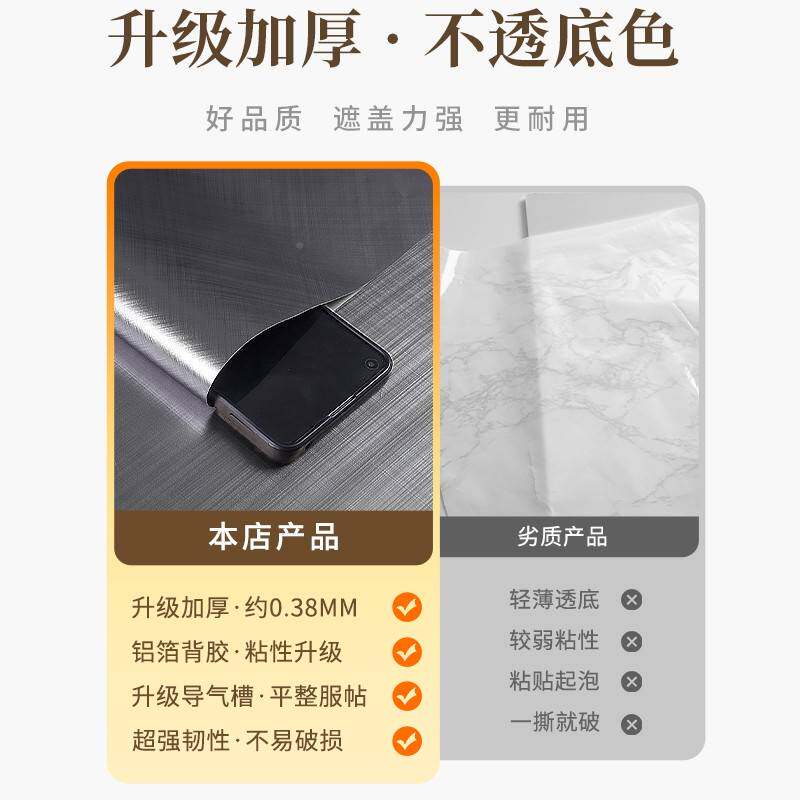 防冰箱改色防水潮新不翻FHK锈钢电梯门霉轻奢贴纸自粘橱柜贴膜防