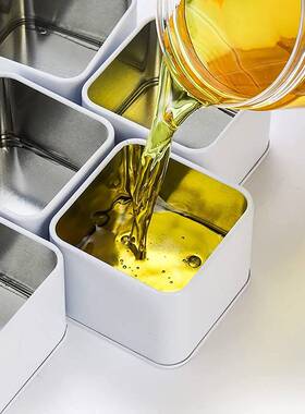 现货24个装新8o白色方形不z渗漏蜡烛款DYI香薰铁RY090666罐食品储