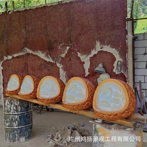 玻璃钢厂家生产泡芙雕塑蛋糕摆件面包模型卡通来图西式装饰雕塑