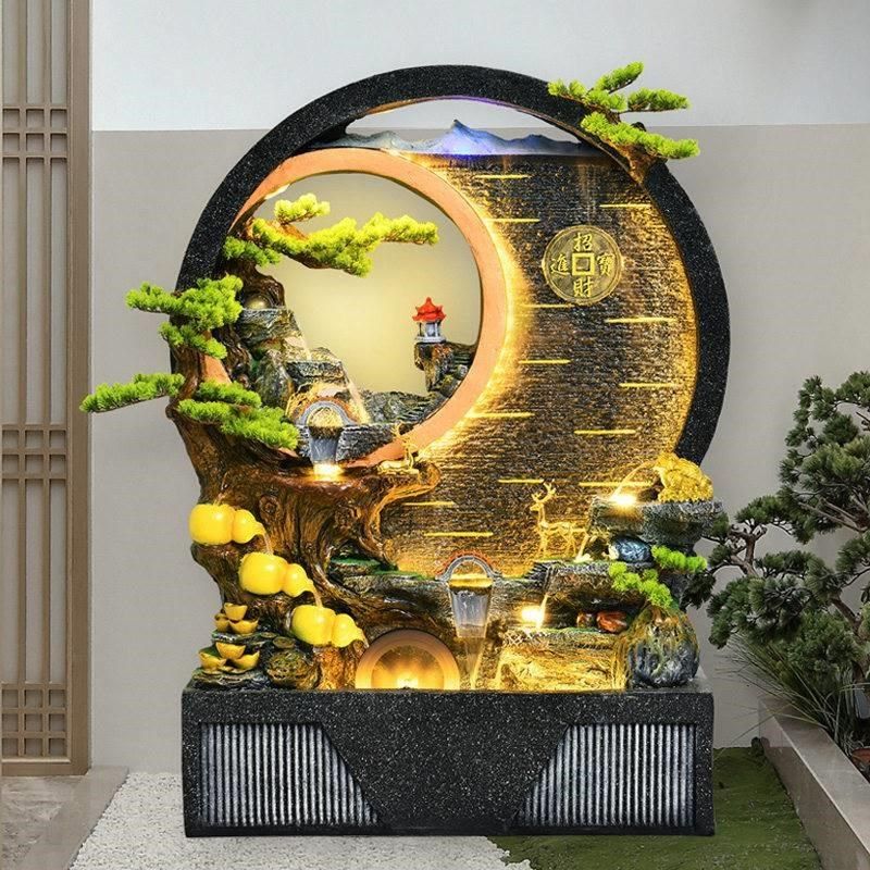 水幕墙庭院装饰别墅鱼池喷泉景观流水客厅隔断假山办公室玄关摆件,家居饰品,装饰摆件,淘宝优惠券,粉丝福利购,淘宝优惠卷