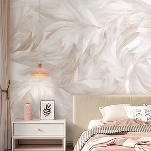 奶油风抽象艺术花纹墙纸电视背景墙壁布客厅卧室法式墙布高级感