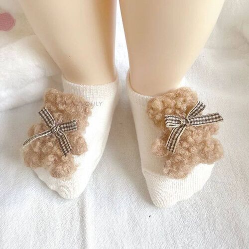 New Baby Infant Socks Cute Bear Newborn Boy Girls Short Sock