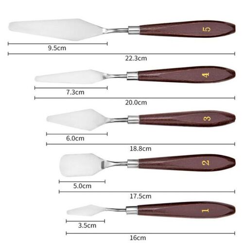 5pcs/set Stainless Steel Spatula Baking Pastry Tools Fondant