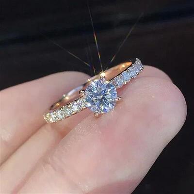 Delysia King Women rendy Shiny Crystal Ring Simplicity Elega