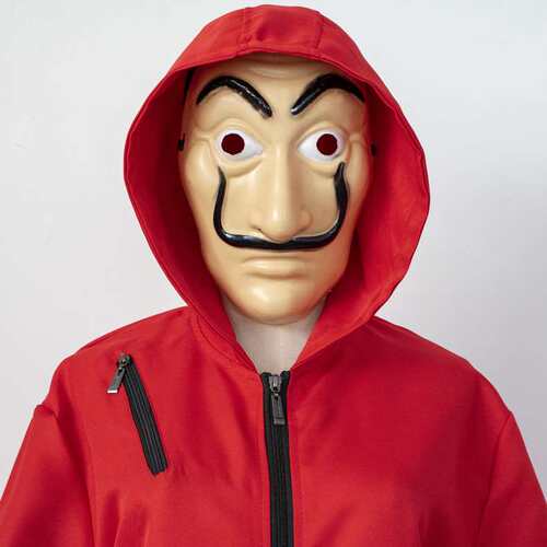 Paper House Costume Adult Play cosplayDali Dali Red Jumpsuit
