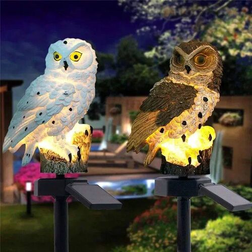 Solar Powered Owl Animal Lawn Lamp Solar Led Light Outdoor G