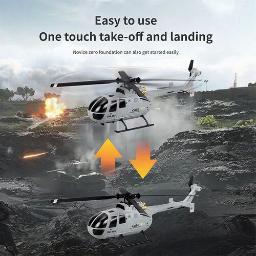 C186 RC Helicopter 2.4G 4CH BO105 Plane 4 Propellers 6 Axis