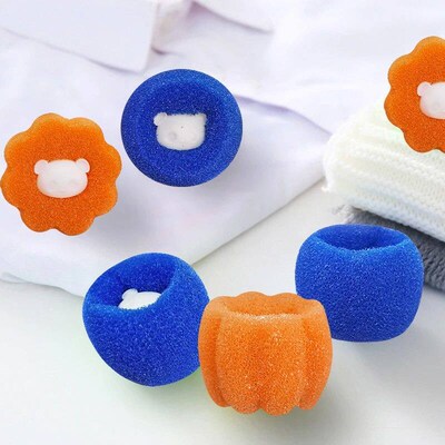 8pcs Washing Machine Sponge Cleaning Balls Lint Removal Laun