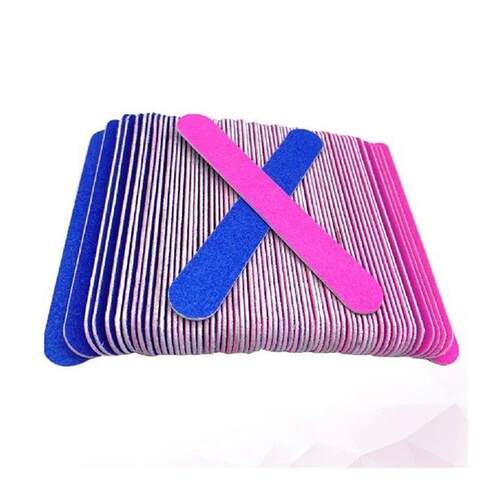 100pcs 8cm Double Sided Nail Files Women Nail File Creative