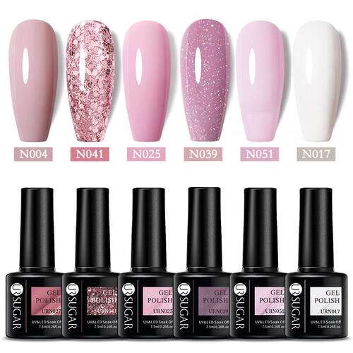 UR SUGAR 90 Color Nail Gel Polish Pink Soak Off UV Nail Art